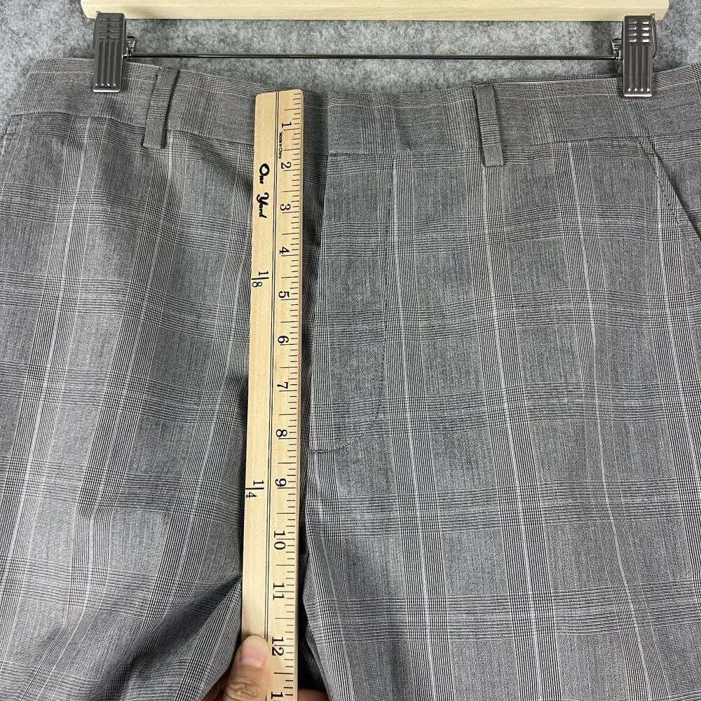 Banana Republic Pants Mens 33/34‎ Gray Glen Check Modern Fit Cotton Career NEW